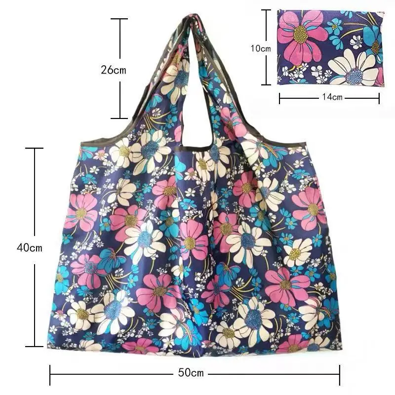 Reusable Grocery Shopping Bags Foldable Ecological Handbags Large Lightweight And Durable Portable Tote Bag Travel Storage | Багаж и сумки