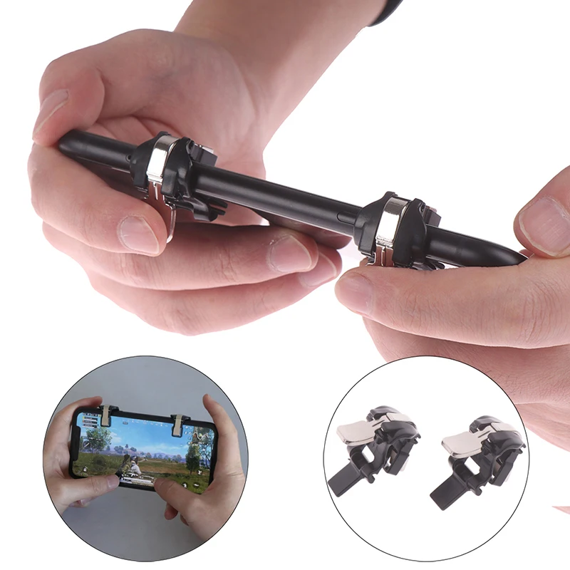 New 1 pair Black mobile phone gaming trigger fire button for l1r1 shooter controller | Mobile Phone Keypads