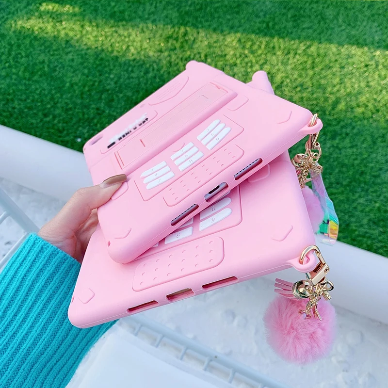

Case For IPad 2018 Mini12345 10.2 Pro 9.7 10.5 10.9 Air 123 Tablet Case Soft Silicon Cover Funda Girl pink lovely Cover Funda