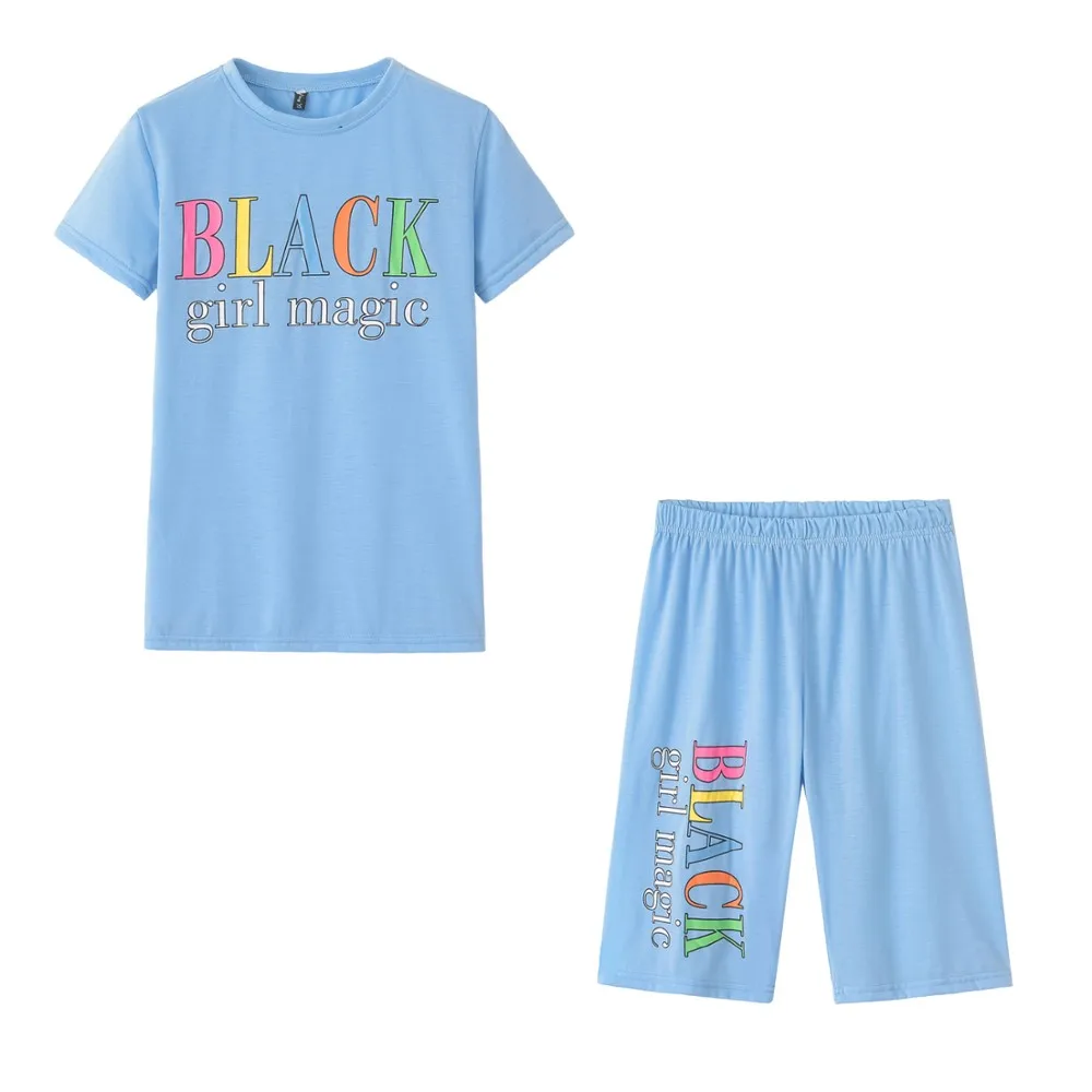 

Plus Size Summer 2020 Two Piece Set Crop Top And Shorts Letter 2 Piece Set Women Club Outfits Matching Sets Ensemble Femme