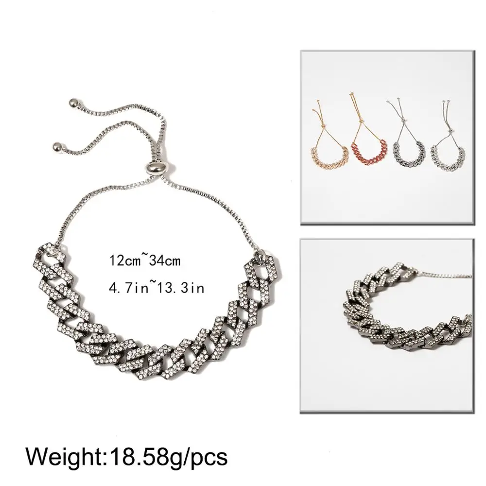 

Lacteo 4 Color Sexy Shiny Crystal Anklet Adjustable for Women 2020 Summer Beach On Foot Barefoot Charm Anklet Jewelry Gifts