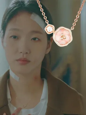 

IU Lee Ji Eun Kim Go Eun Zheng Taiyi TV Korean Drama for women Floral same necklace Korea Simple Gift femme mujer jewelry