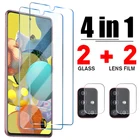 Защитное стекло 4 в 1 для Samsung A51, A52, A21S, A31, A32, A50, защитная пленка для объектива камеры на Galaxy A71, A72, A12, A70, A20, A10, стекло