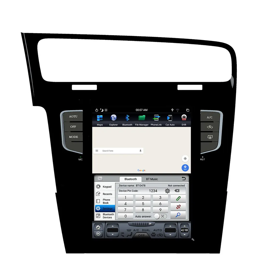 

PX6 Android 9.0 Car Radio for Volkswagen Golf 7 2010-2018 GPS Navigation In-dash Carplay Tesla Vertical Screen Mirror Link