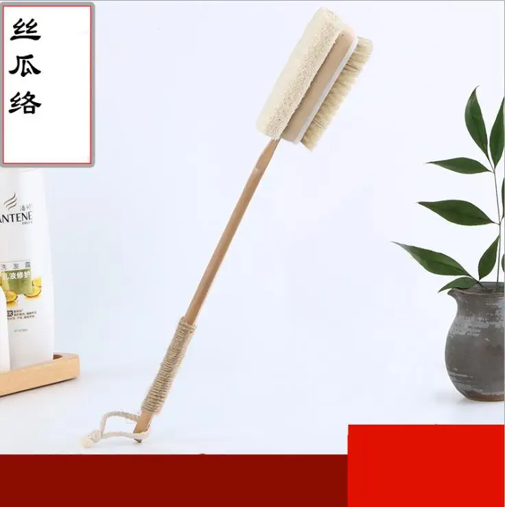 

Natural Bristle brush Long Anti-slip Handle Wooden Body back Maasage Health Care Bath back Brush for bath body brush