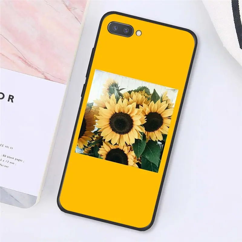 Yinuoda красивый желтый чехол для телефона с подсолнухом Huawei Honor 8A 8X 9 10 20 Lite 7A 5A 7C 10i 9X