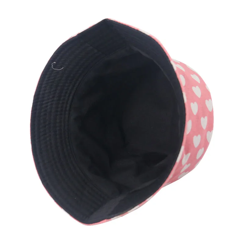 FOXMOTHER Новинка Реверсивный розового цвета с принтом любящее сердце ведро Шапки