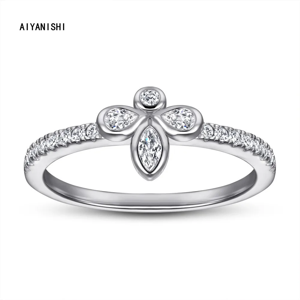 

AIYANISHI 925 Sterling Silver Engagement Ring for Women Bridal Finger Rings for Women Luxury Elegant Engagement Jewelry Gift