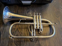 high quality bach flugelhorn bb trumpet 183 silver popular musical instrument with case free shipping