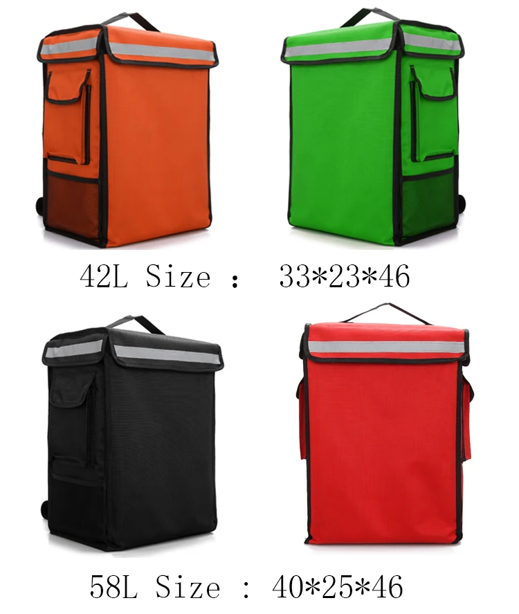 58L/42L Термальность мешком термосом для пиццы сумки доставки еды пикника на