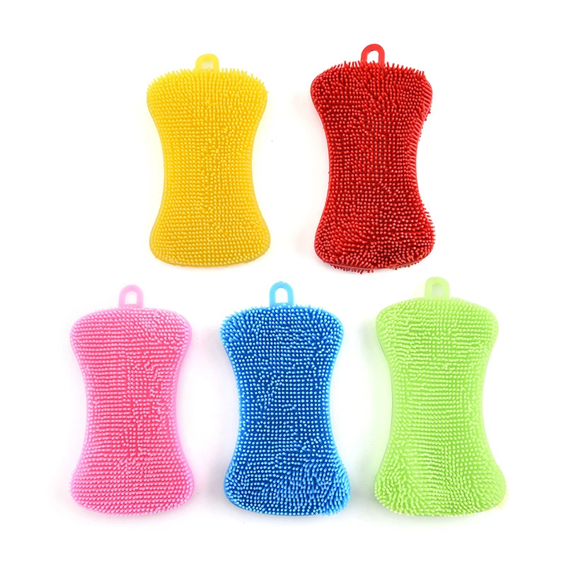 

1/5 Pcs Kitchen Silicone Scrubber Brush Dishes Pot Pan Washing Cleaning Tools Household SP99