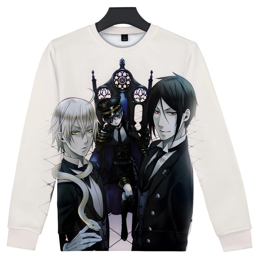

Newest Black Butler Capless Hoodies Men/Women Fashion Harajuku Style Anime Hoodie Print Black Butler Pullover Sweatshirt