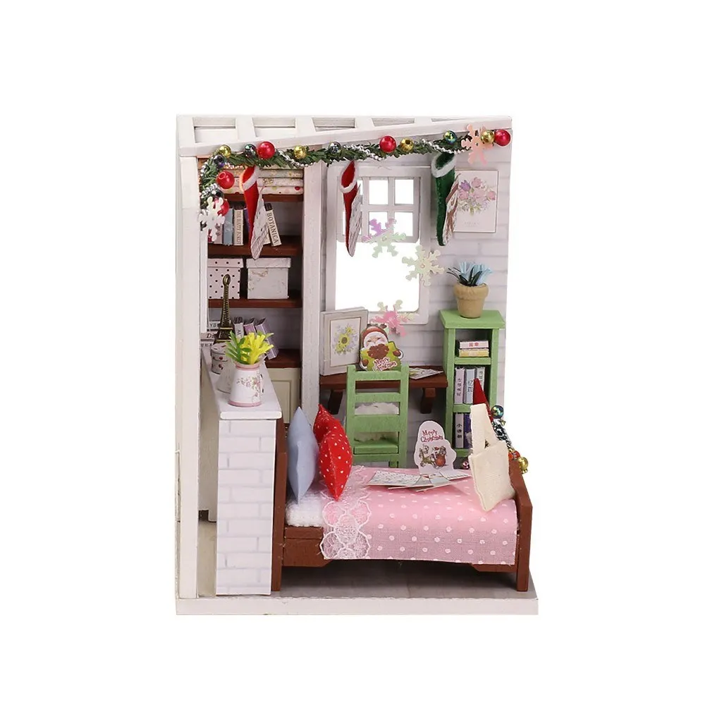 

DIY Dollhouse Kit Wooden DIY Miniature Dollhouse Kit Kids Christmas Gift Dollhouse Kit Diy Furniture Tiny Furniture