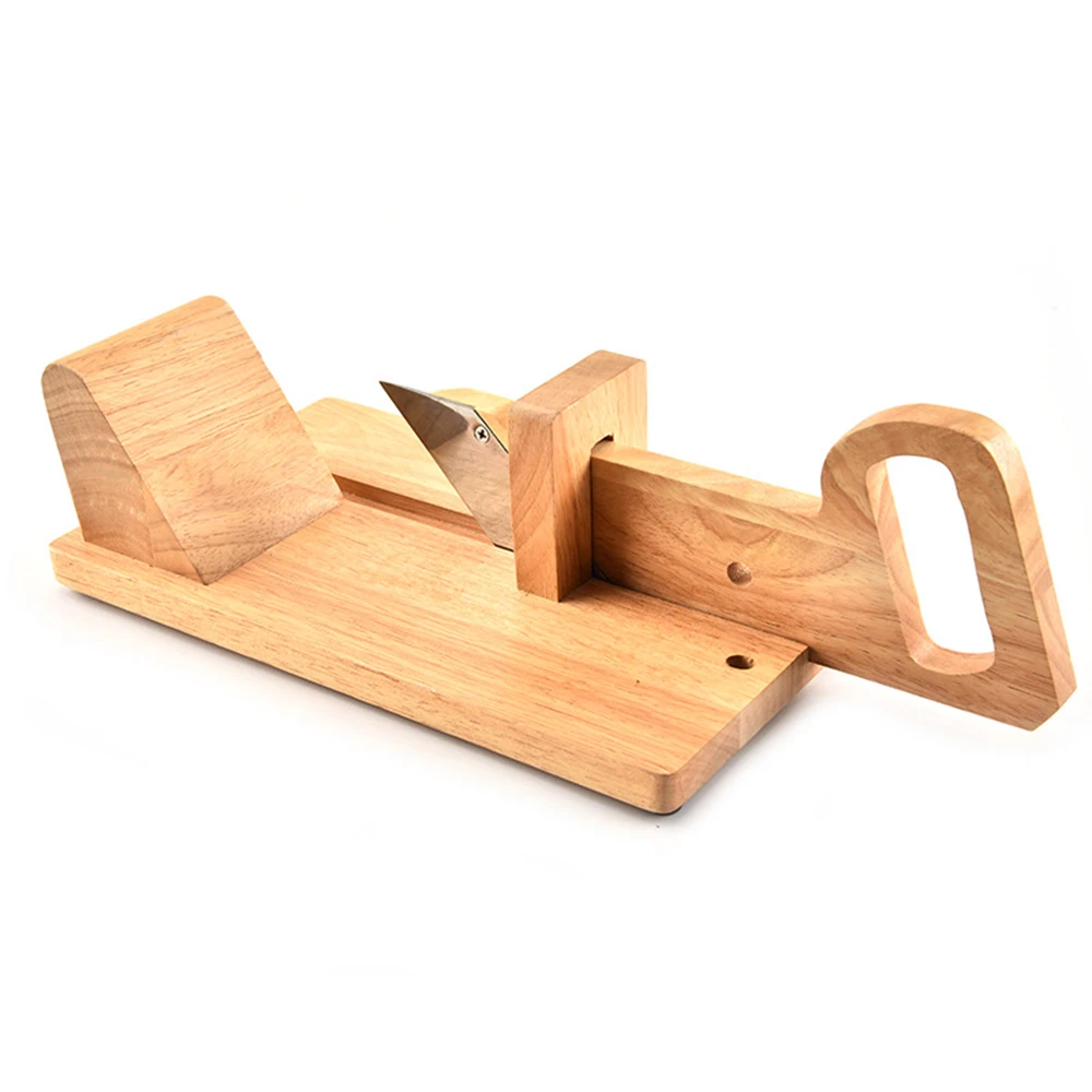 

Stainless Steel Blade Sausage Slicer Rubber Tree Wood Sausage Cutter Kitchen Gadgets And Accessories