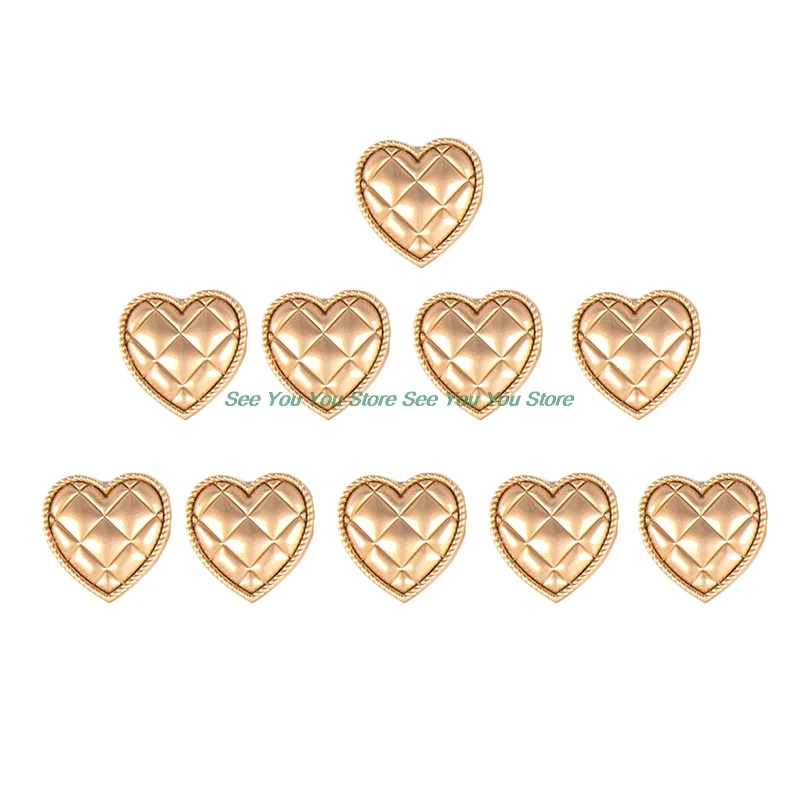 

10Pcs Handcraft for Needlework Buttons Heart Hand-sewn Shirt Accessories