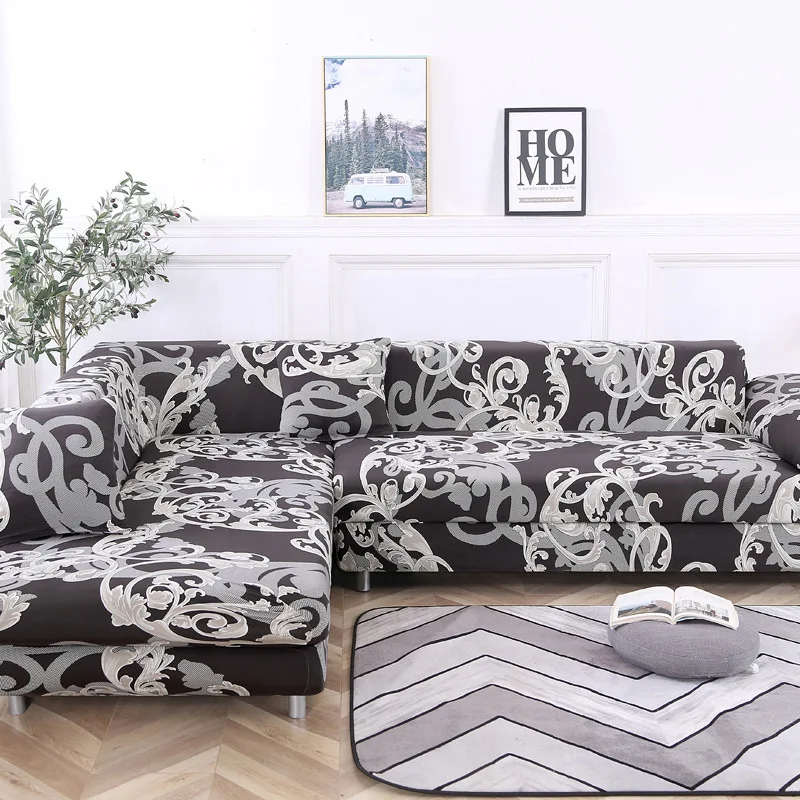 

Elastic Anti Slip Sofa Cover For Living Room Universal Seat Cover Solid Color Slipcover Cushion