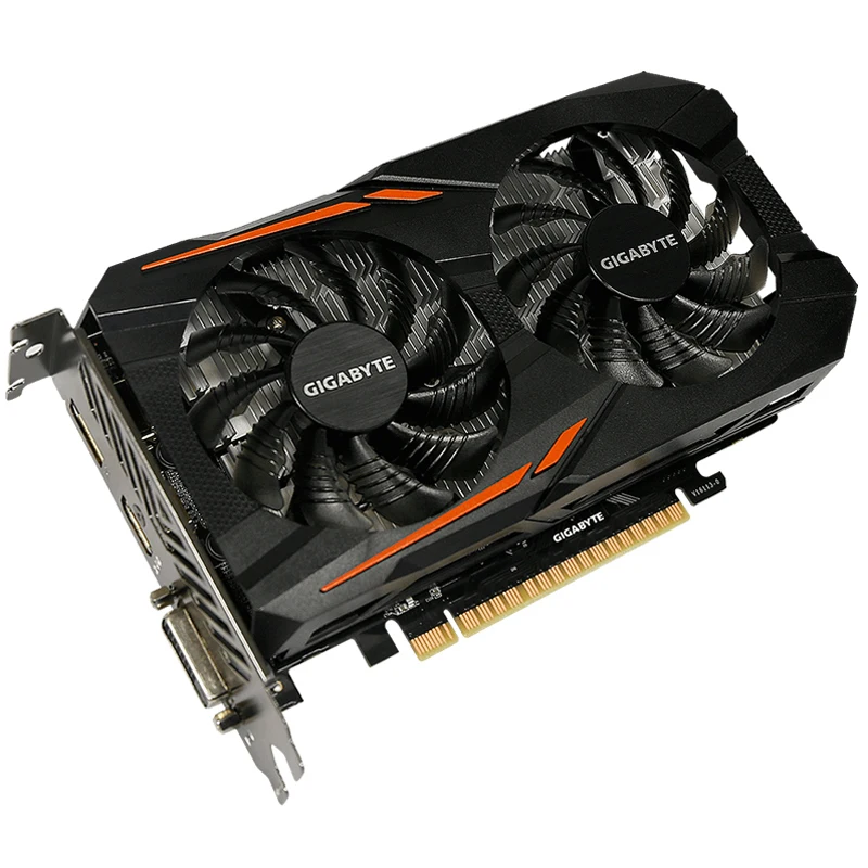 Gigabyte GTX 1050 Ti OC 4G 128bit карта памяти интегрированная NVIDIA GeForce поддержка до 8K дисплей 60