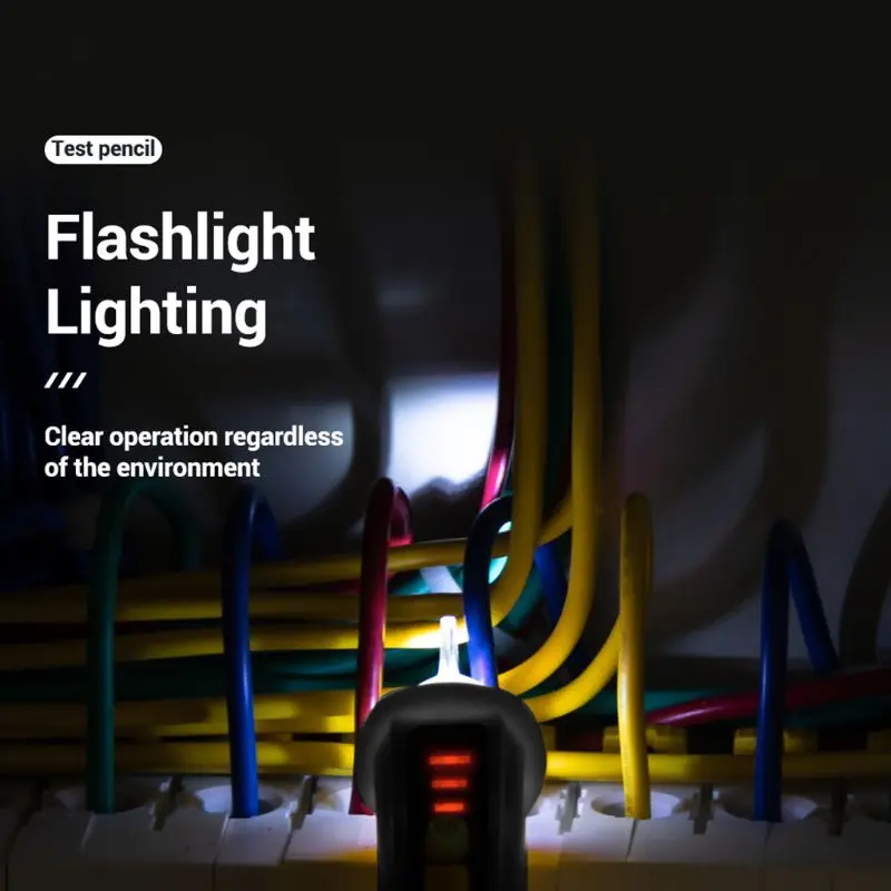 

Non Contact Voltage Tester Sensitivity Adjustable AC 12V-1000V Voltage Detector with Buzzer Alarm Flashlight