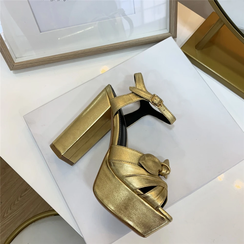 Сандалии женские из натуральной кожи босоножки на платформе открытый носок