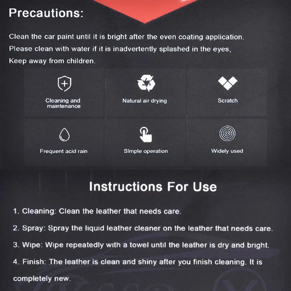 Новинка 2019 г. спрей для очистки кожи автомобиля жидкое нетоксичное средство