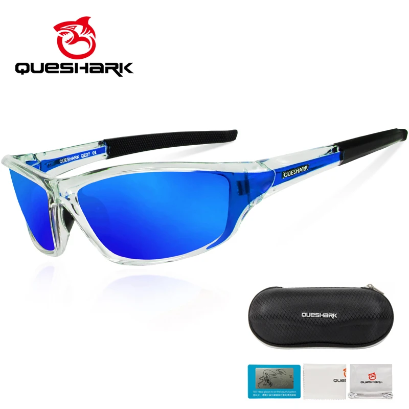 Поляризованные велоочки QUESHARK UV400 спортивные солнцезащитные очки для велоспорта