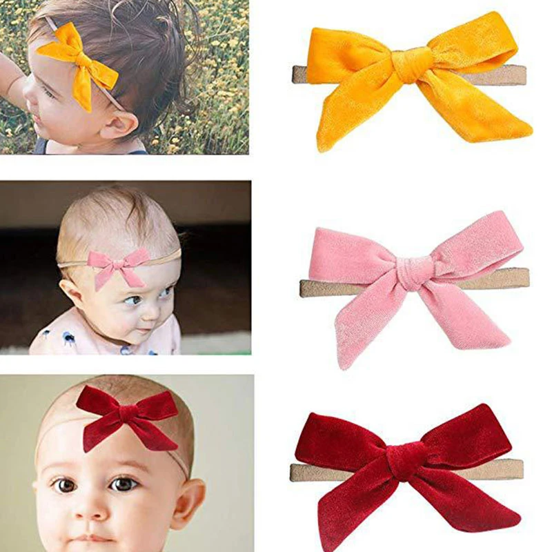 Детская повязка на голову для маленьких девочек бархатные головные повязки с