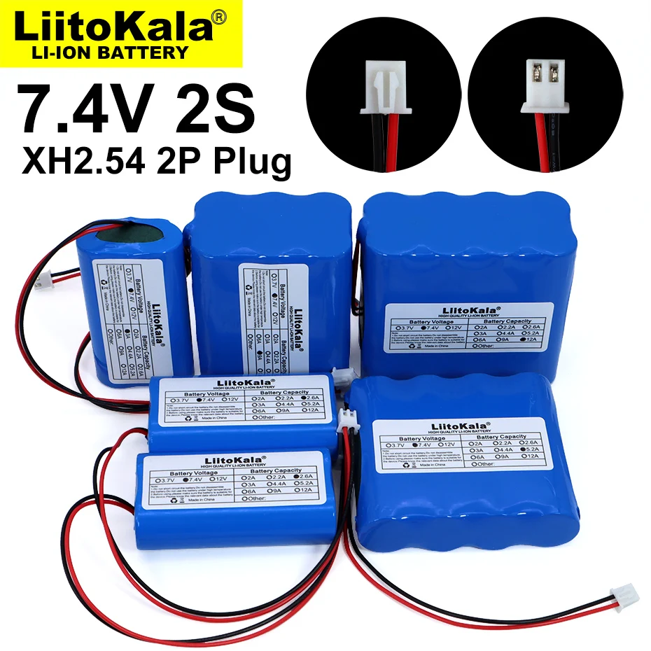 

2023 7.4V 18650 Lithium Battery Pack 2S 2.6ah 3ah 6ah 9ah Fishing LED Light Bluetooth Speaker 8.4V Emergency DIY Batteries with