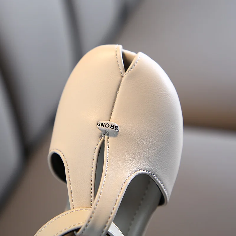 Весенняя обувь принцессы для маленьких девочек на плоской подошве с закрытым