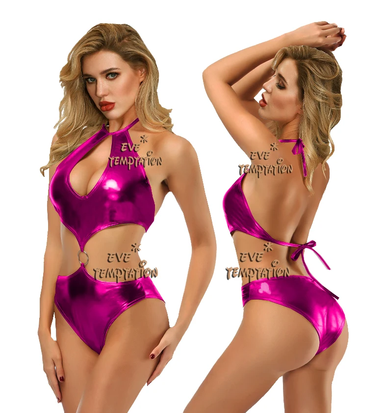 Горячее сексуальное нижнее белье из ПВХ комбинация одежда для сна украшение Intimo