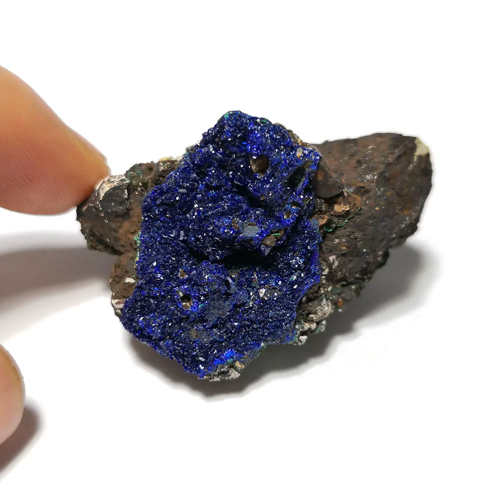 

29g B5-2a Natural Rare Shining Azurite Stone Quartz Crystal Specimen Gift From Anhui Province China Free Shipping