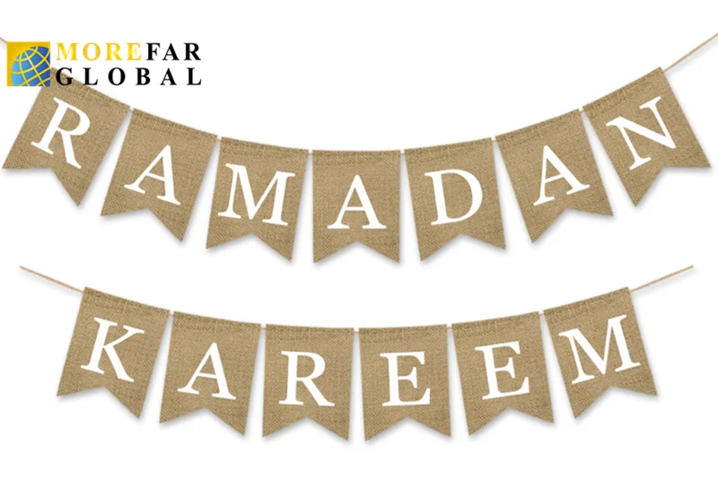 

5 Pcs/set Ramadan Kareem Muslim Swallowtail Banner Eid Mubarak Party Decoration Ceremony Mabula Flag