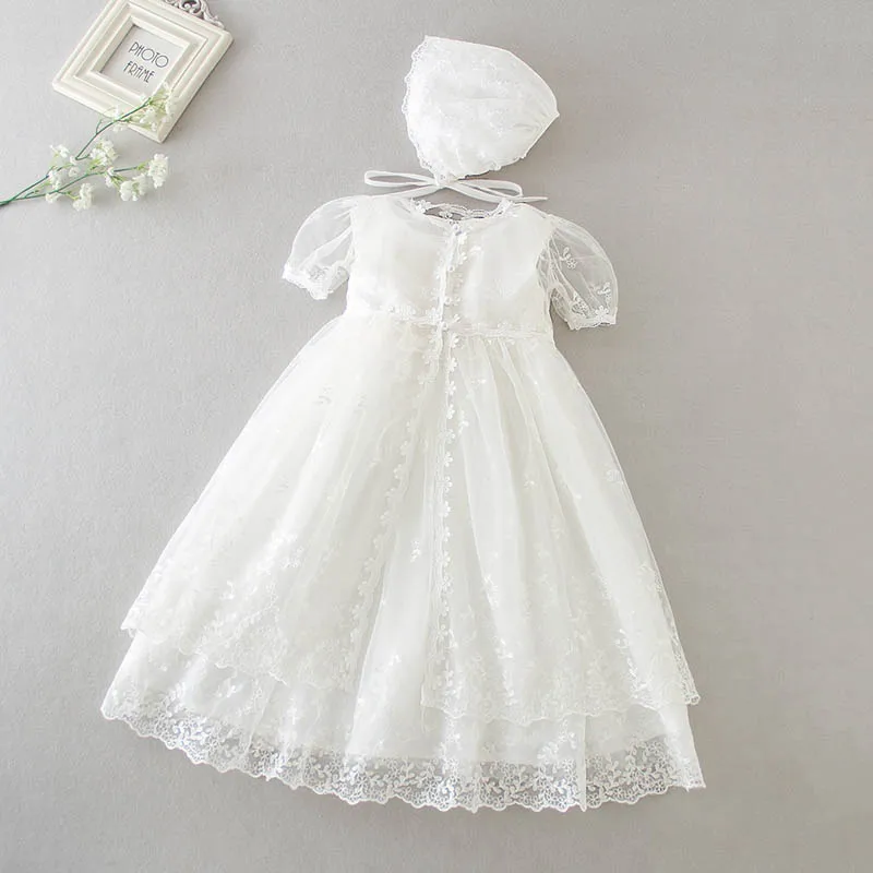 Long Baby Dress 01 IYEAL высокого качества для маленьких девочек платья для крестин для новорожденных платье для крещения длинное платье со шлейфом для детей; платье принцессы для новорожденных; 1 год Праздничная одежда - Цвет: Long Baby Dress 01
