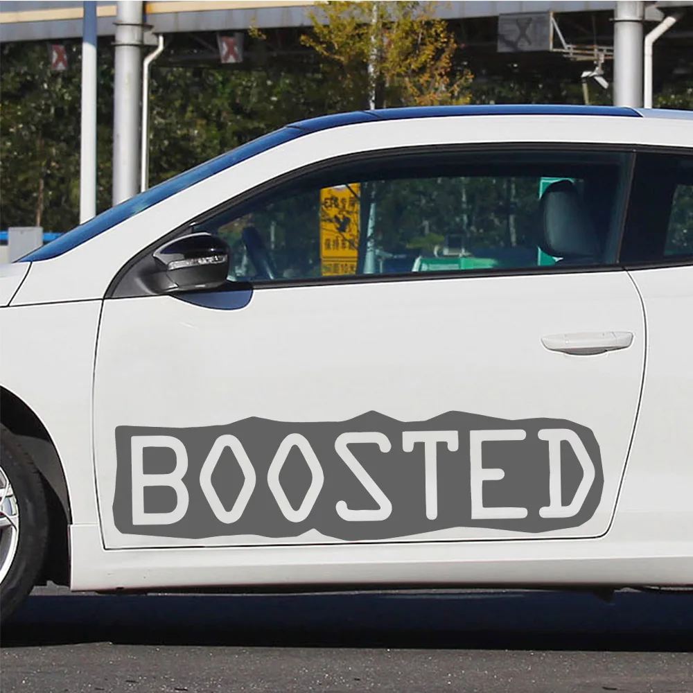 

Cartoon Boost phrase Car Decal Fun Vinyl Car-Styling Car Sticker Decals Decor