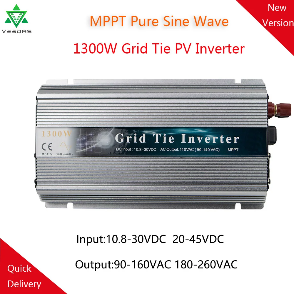 Сетевой инвертор 1300 Вт MPPT micro 30 в 36 панель 72 ячейки функция чистая синусоида 110 В 220