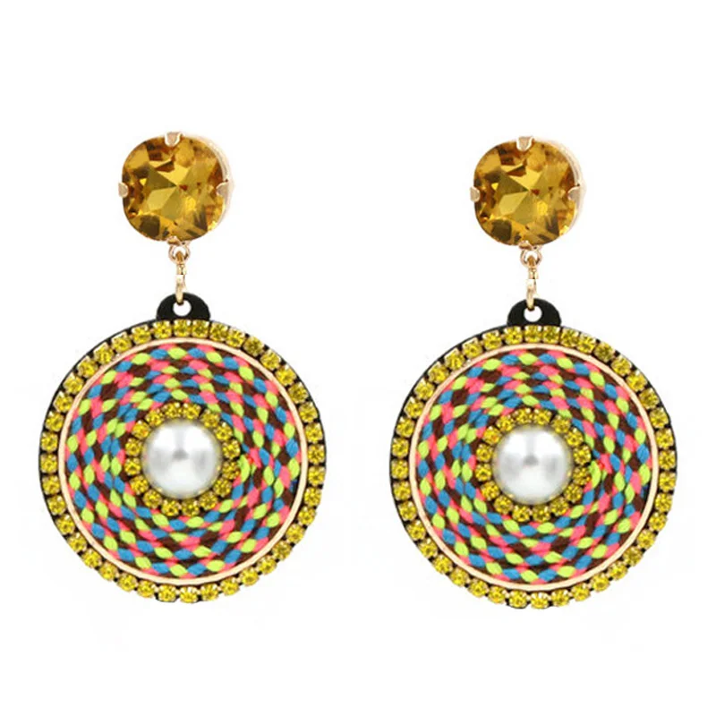 

New Design Handmade Bohemian Style Earrings For Women Crystal Dangle Earrings Fashion Statement Earrings 2021 Party Jewelry Gift