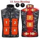 Жилет с подогревом для мужчин и женщин, модная теплая зимняя куртка с подогревом, 11 моделей