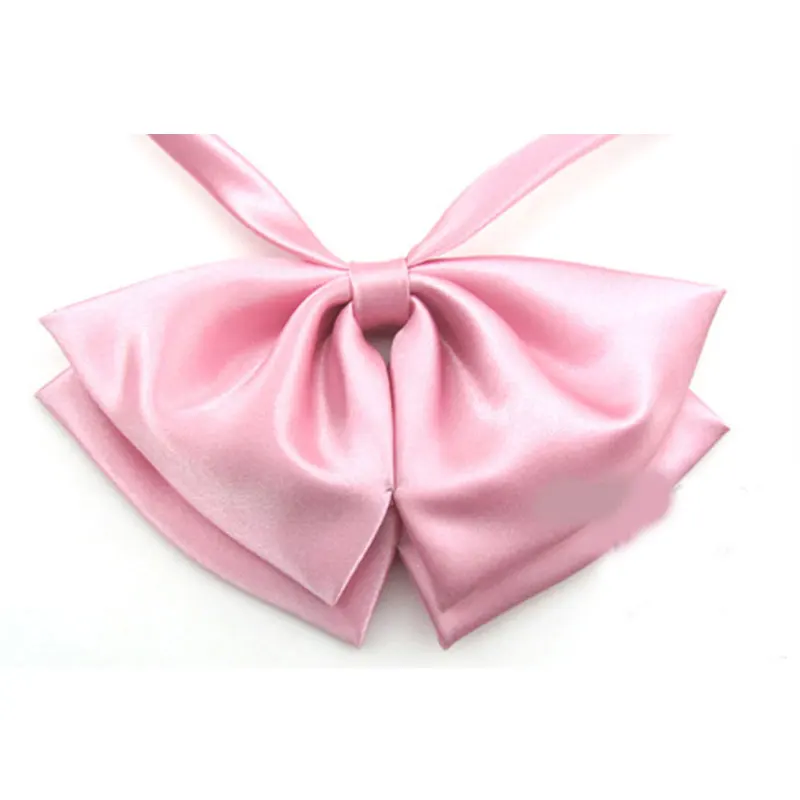 Женский Атласный Галстук бабочка черный галстук для девушек студенток