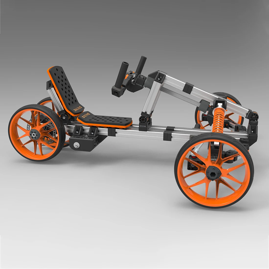 Docyke DIY Творческий застройку аттракционы набор контактов для тестирования 10 в 1 Электрический велосипед Go Kart самокат баланса с алюминиевым, которые поддерживают несколько режимов рамка для малыша