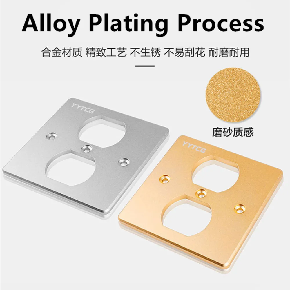 

Speaker Socket Board Acoustic Terminals Connector Faceplate 86*86 Aluminum Alloy Audio American Standard Socket Panel Silver