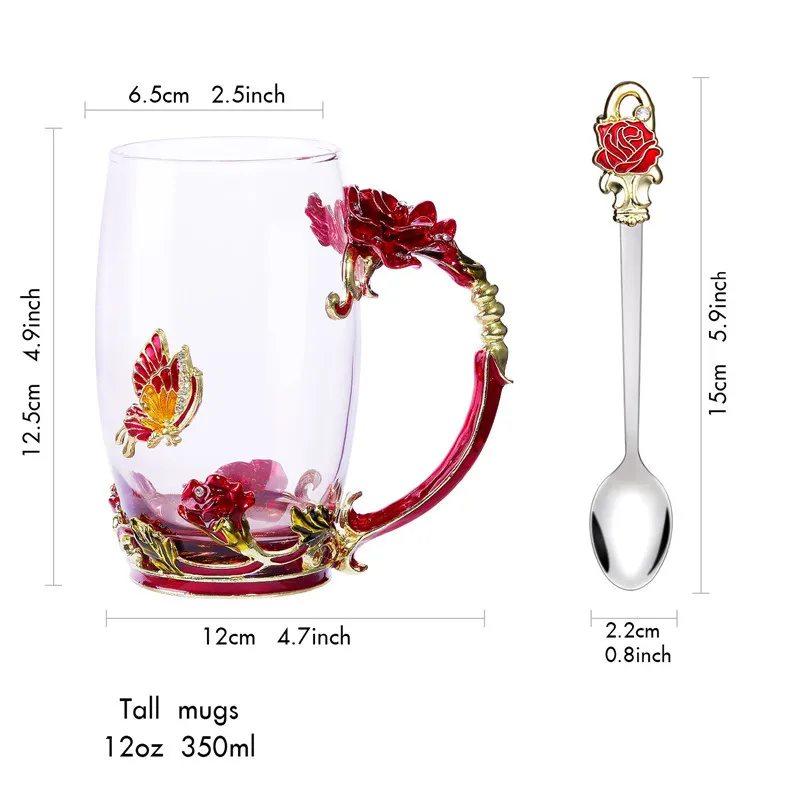 Чайная чашка стеклянные кофейные кружки ожерелье из австрийского хрусталя