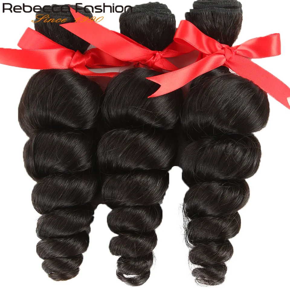 Rebecca модные свободные глубокие волнистые пряди перуанские волосы человеческие