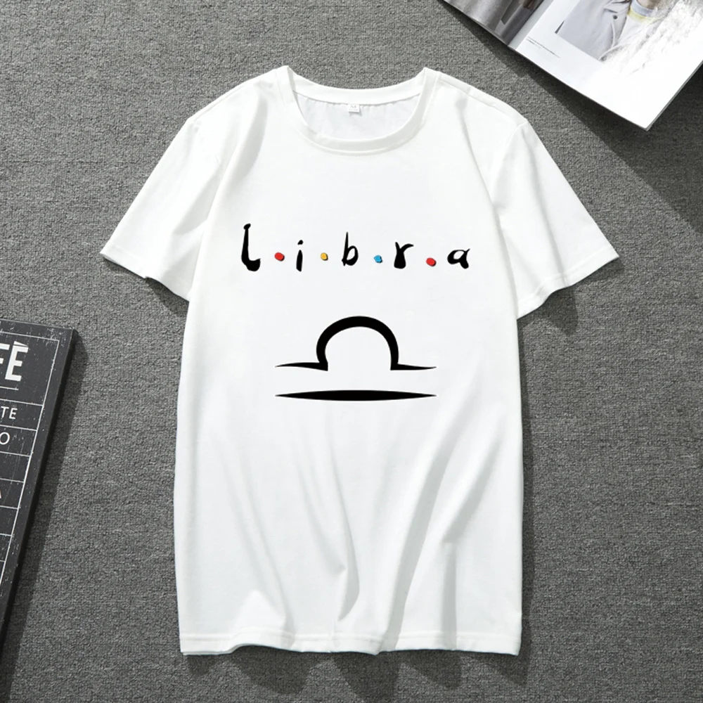 

T-shirt Unisex O-neck Simple Literary Pattern Printing White Top Casual Japanese Commuter All-match Plus Size Women's Top