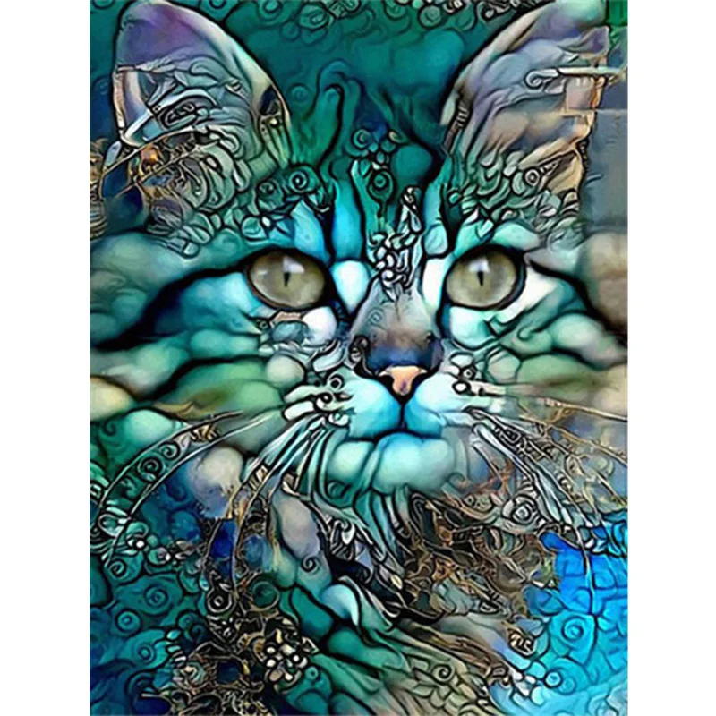 

5D DIY Diamond Painting Animal Full Square/Round Diamond Embroidery Cat Mosaic Rhinestones Handmade Gift