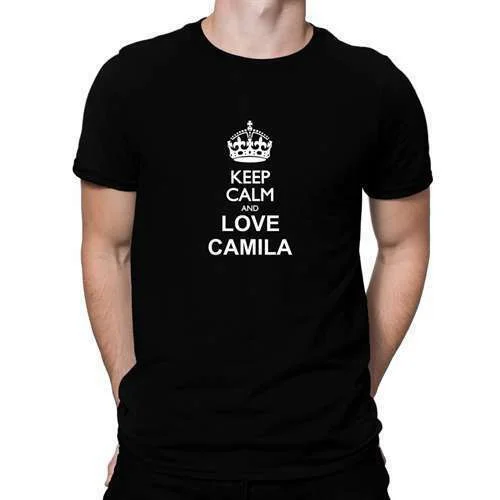 

Футболка Camila с надписью Keep calm and love