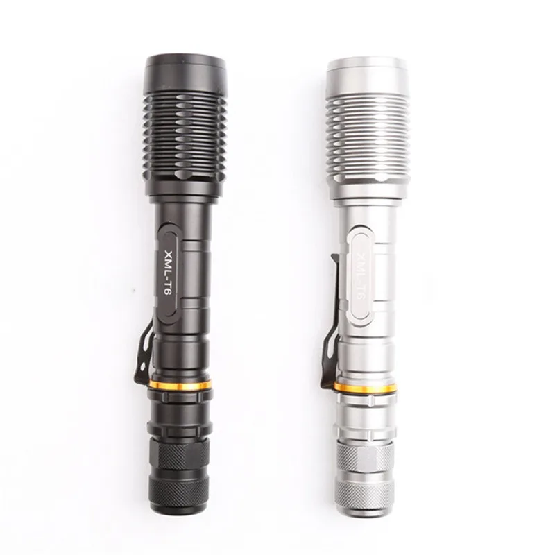 

XML-T6 LED Handheld Flashlight Waterproof 5 Modes Camping Torch Focus Zoom High Power Tactical Flashlights For hunting