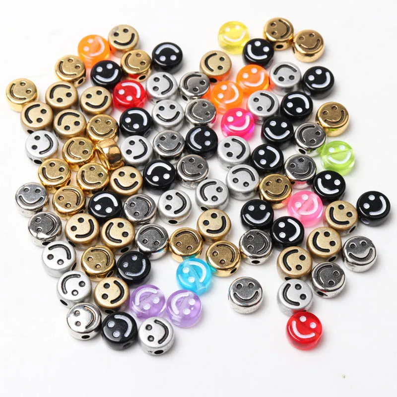 Бусины акриловые для изготовления ювелирных изделий 8-10 мм 100 шт. | Украшения и