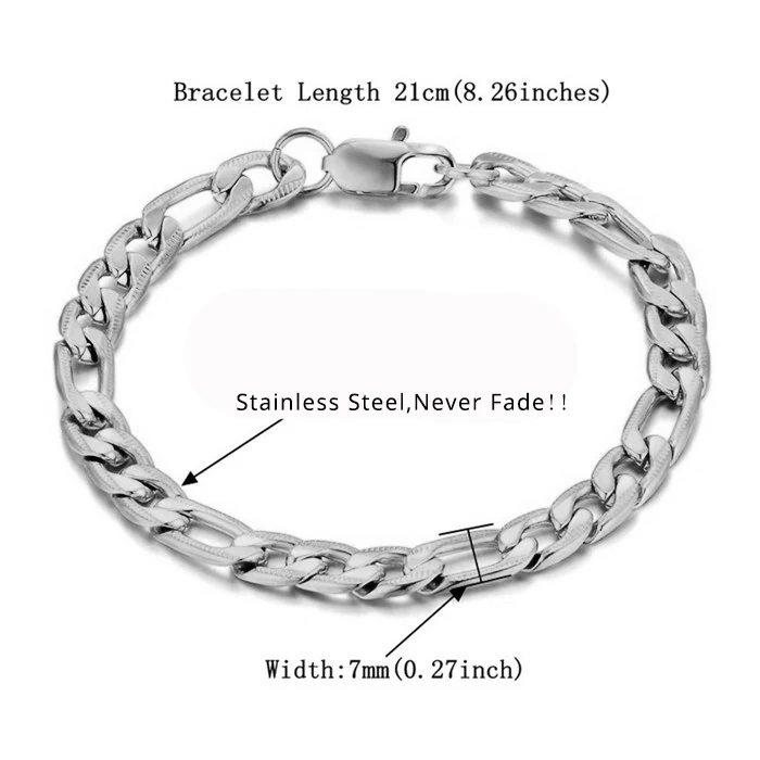 Steel Color 581 Мужская Золотая цепочка, мужской браслет, кубинские звенья, цепь из нержавеющей стали и звенья, браслеты для мужчин, новинка, ювелирное изделие золотого цвета - Окраска металла: Steel Color 581