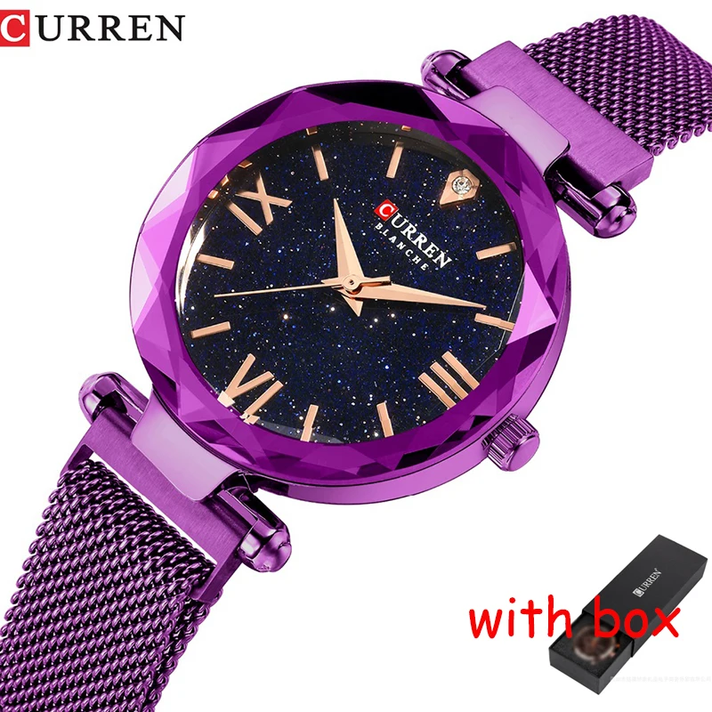 Женские кварцевые часы с сетчатым браслетом магнитной застежкой|Женские