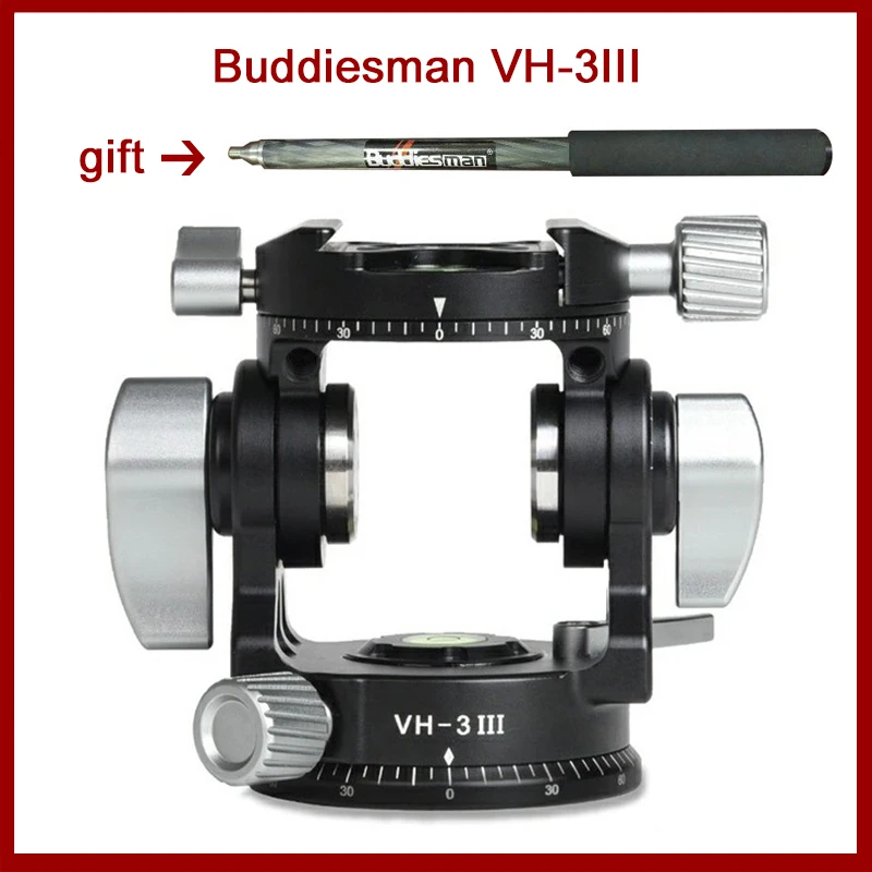 

Панорамная головка штатива budдизman VH-3III для DSLR камеры штатив-монопод амортизирующая БЫСТРОРАЗЪЕМНАЯ пластина рокер VH3 III Полезная нагрузка 25...