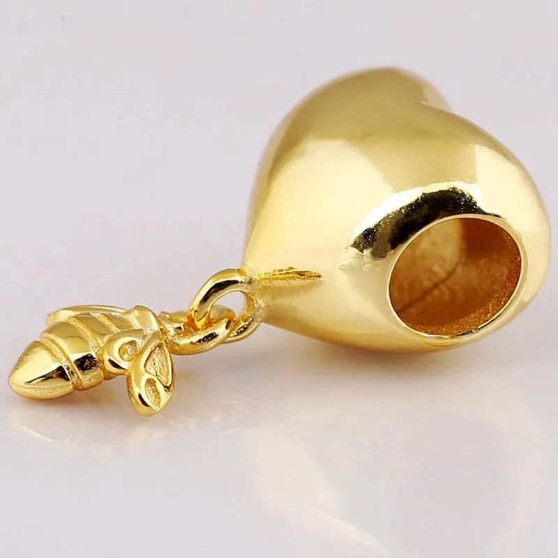 

Original 925 Sterling Silver Bead New Fashion Love Bee Beads Fit Pandora Women Bracelet & Necklace Diy Jewelry